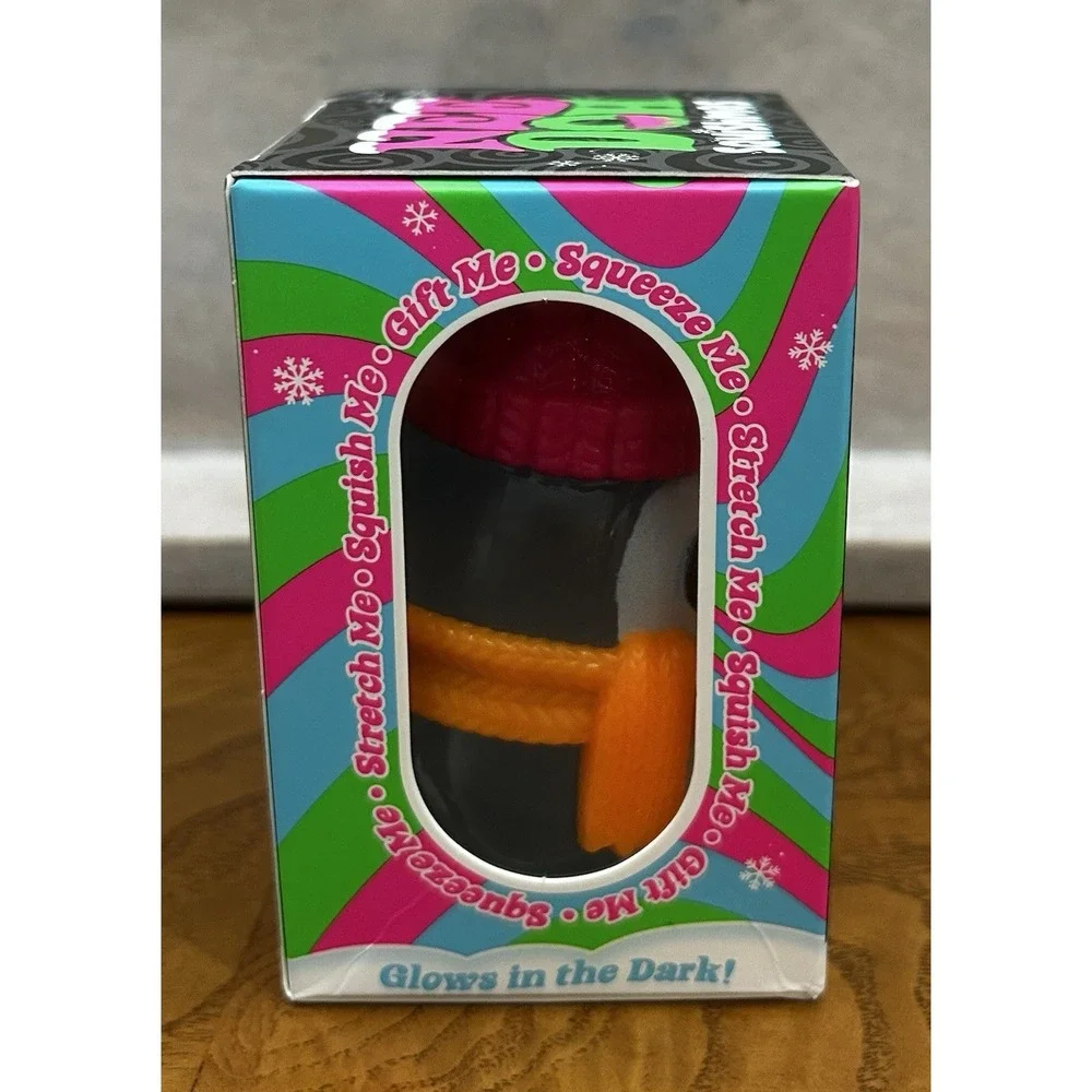 Nee Doh Polar Glow Penguin Super Solid Squish Glow in the Dark 4+ Squeeze Toy